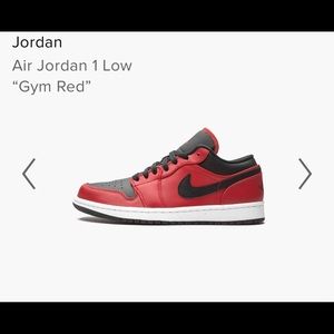 Air Jordan 1 Low 
“Gym Red”